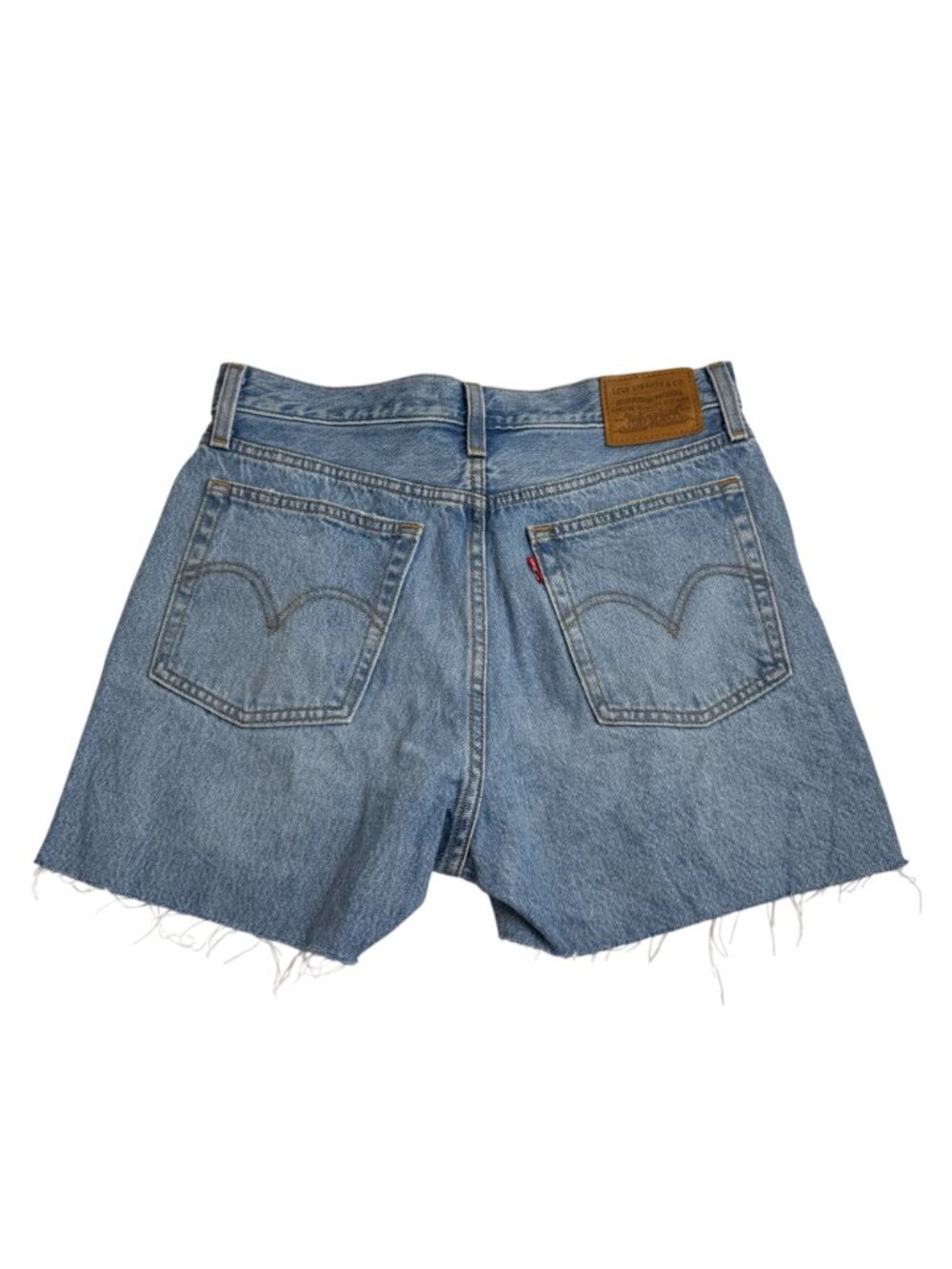 Levi's Denim Cut-Off Shorts Wedgie Straight Button Fly Women's 28W 3.5" Inseam - Picture 4 of 13